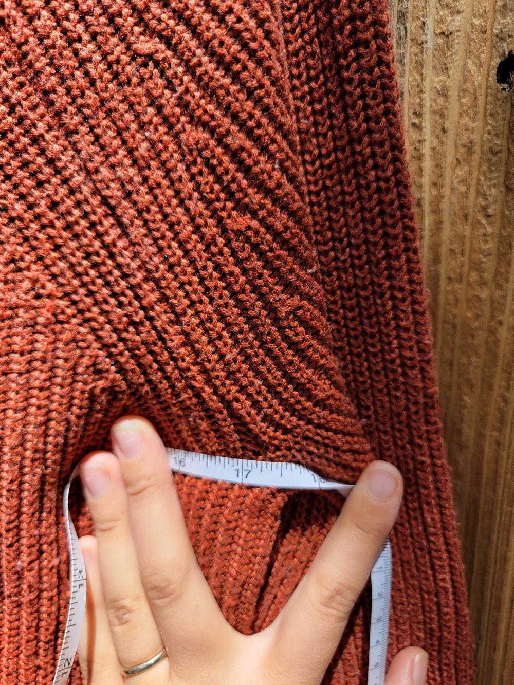 Rust Crewneck Knit Sweater - Picture 6 of 7